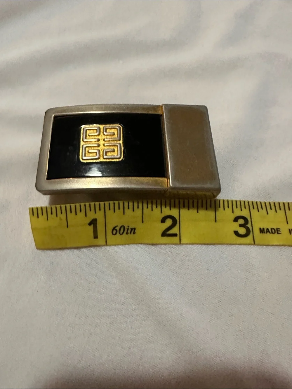 Givenchy 4G Logo Belt Buckle - Gold & Black Enamel Hardware
